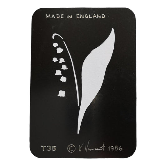 Stainless steel T35 Lily of the Valley cake decorating / card making stencil image 0