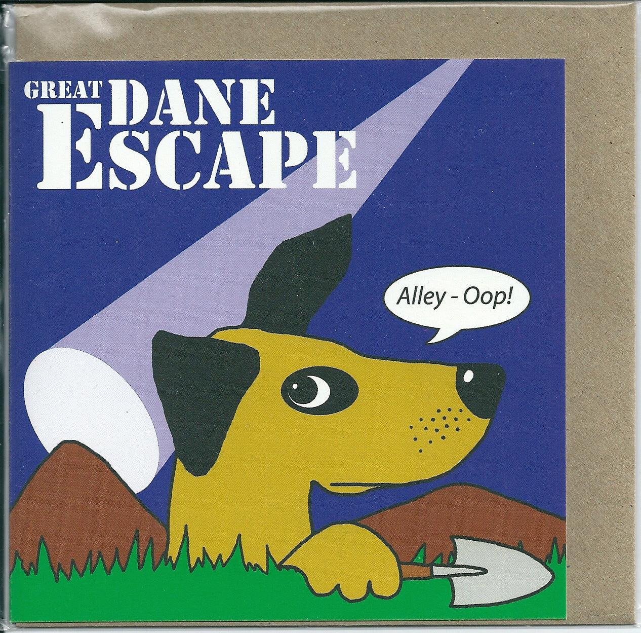 A Great Dane Escape Canine Movie Spoof Theme Blank Card image 0
