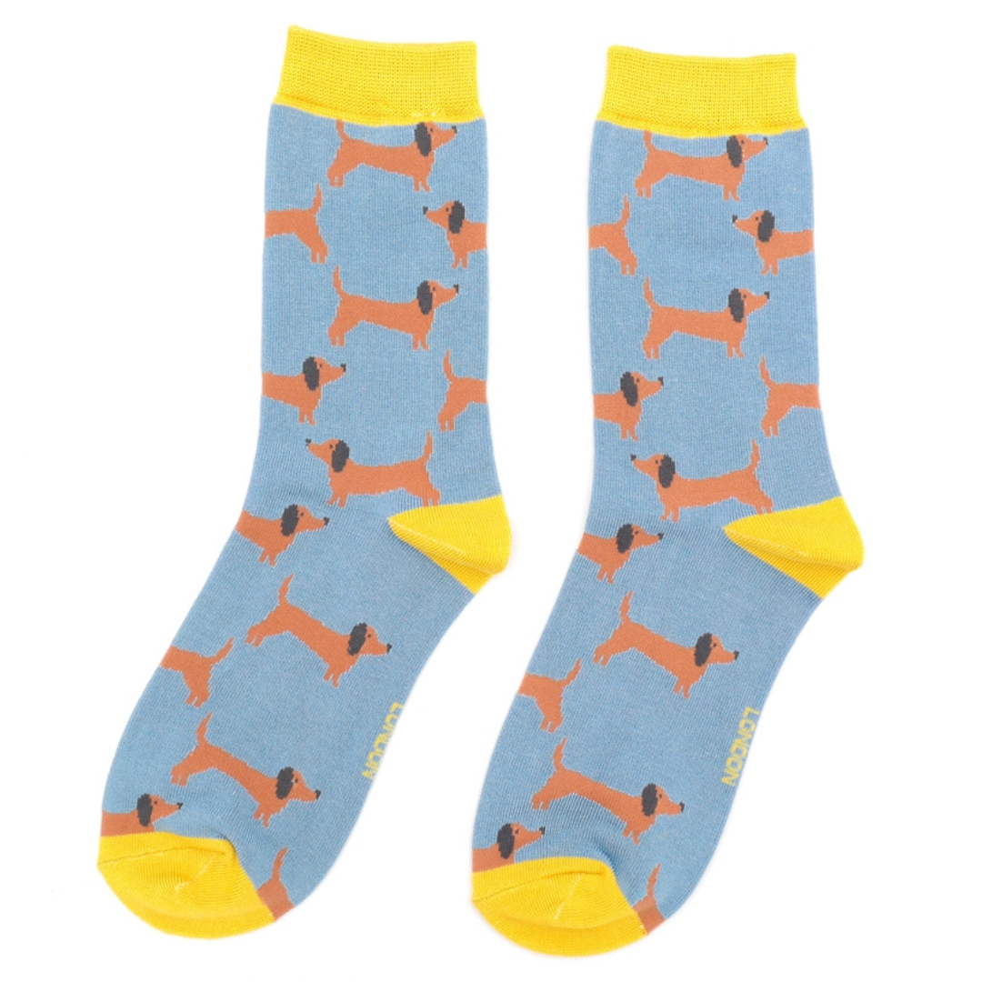 Dachshund Sausage Dog Duck Egg Womens Novelty Ankle Socks Adult One Size image 0