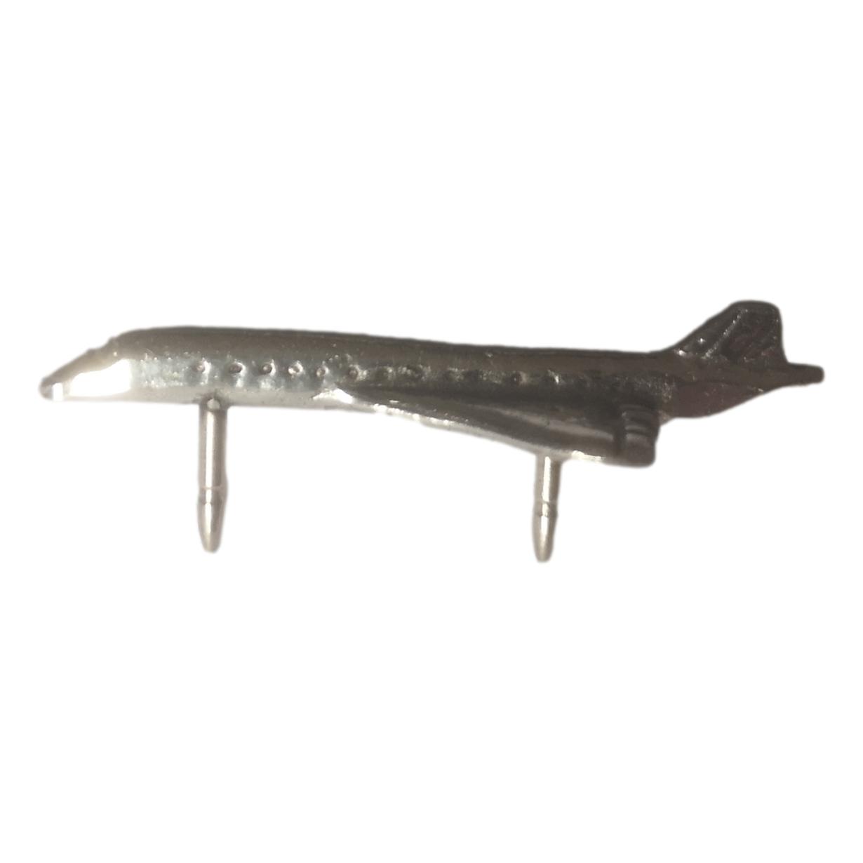 Concorde Plane polished pewter metal lapel pin badge image 3