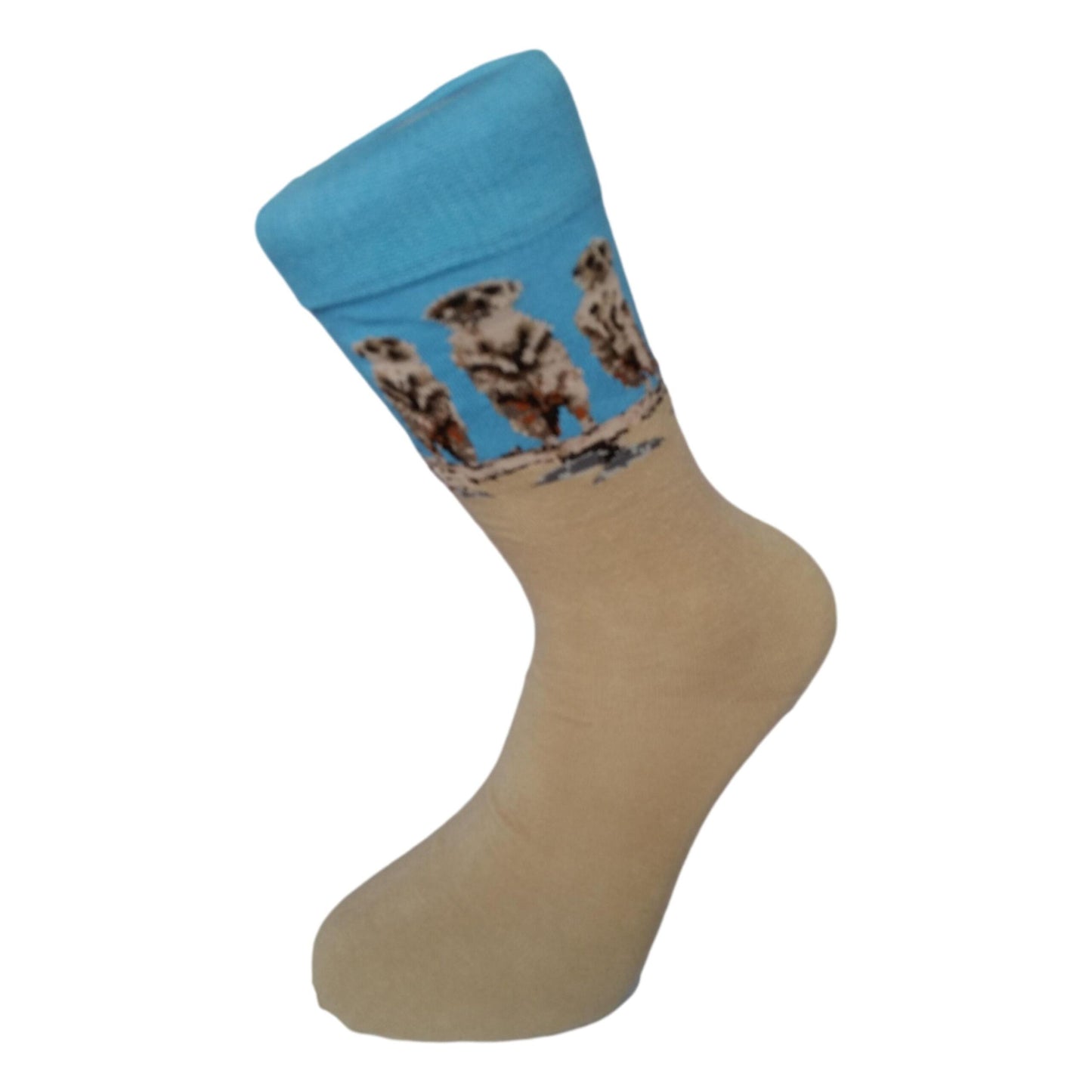 Meerkats in the Desert Unisex Novelty Ankle Socks Adult Size 6-11 image 0