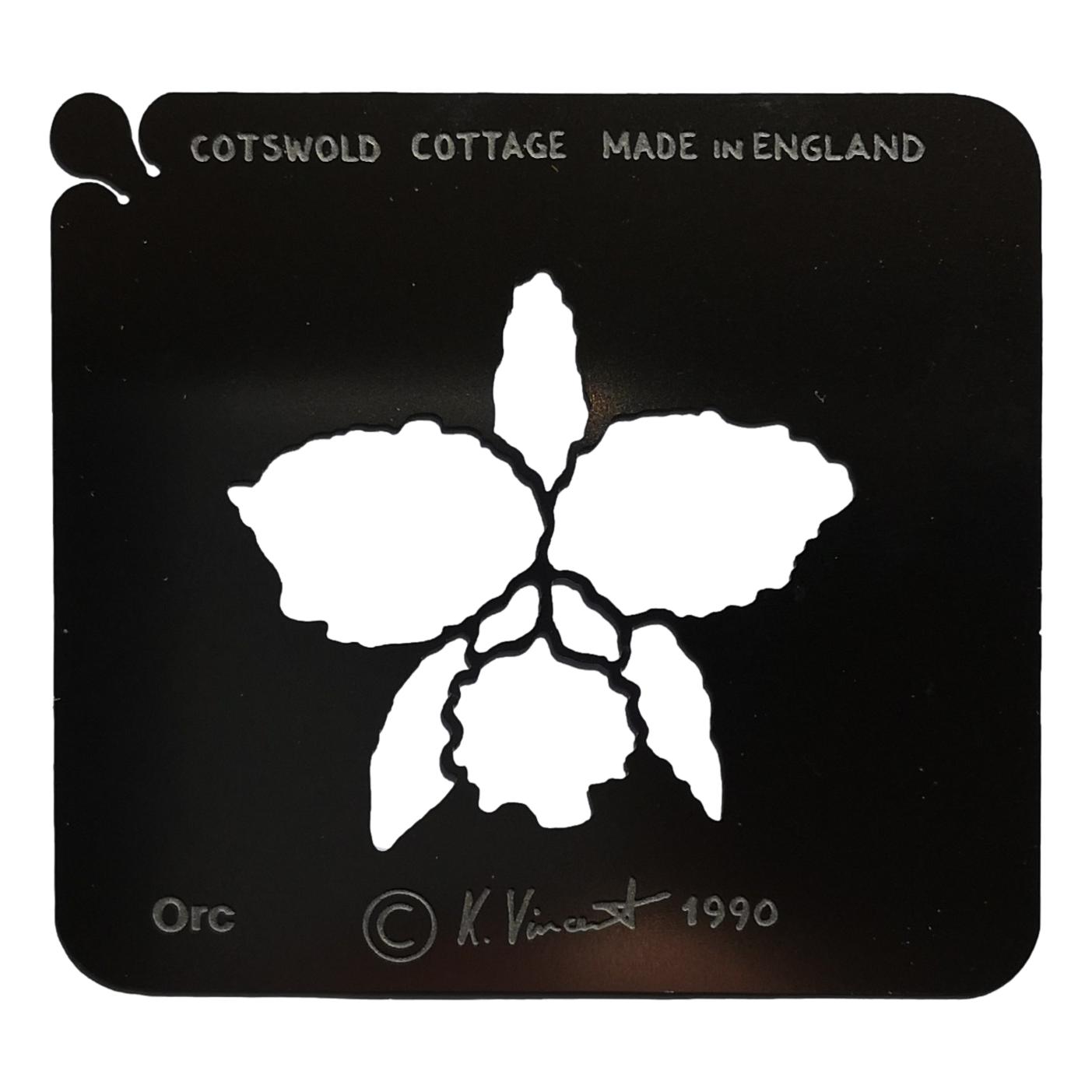 Stainless steel Orc Orchid cake decorating / card making stencil image 0