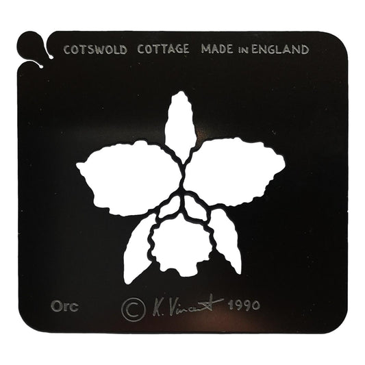 Stainless steel Orc Orchid cake decorating / card making stencil image 0