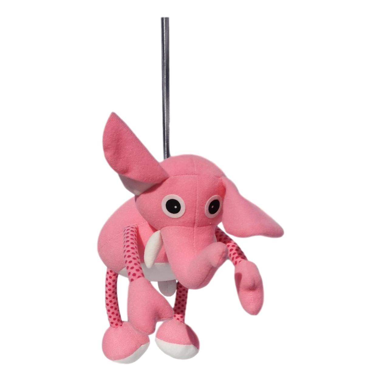 Springy Pink Elephant Panopoly Animal Mobile distraction for babies & young children image 0