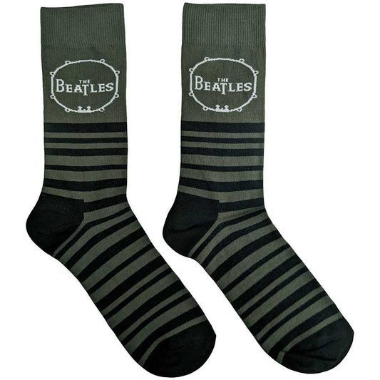 The Beatles Drum and Black Stripes Unisex Adult Ankle Socks