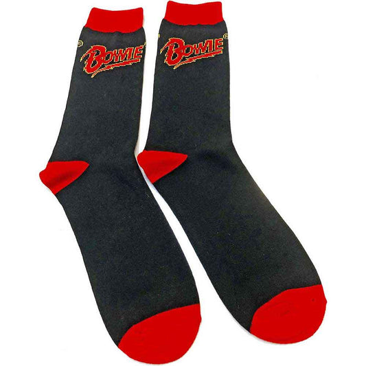 David Bowie Logo Black Unisex Adult Ankle Socks