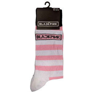 Blackpink Pink and White Stripes Unisex Adult Ankle Socks