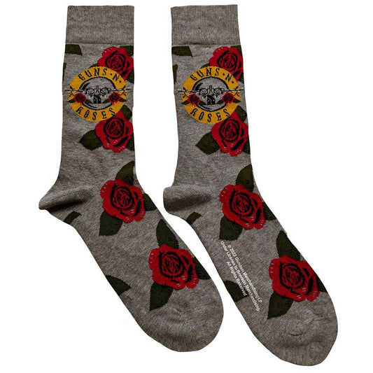 Guns N Roses Bullet Roses Grey Unisex Adult Ankle Socks