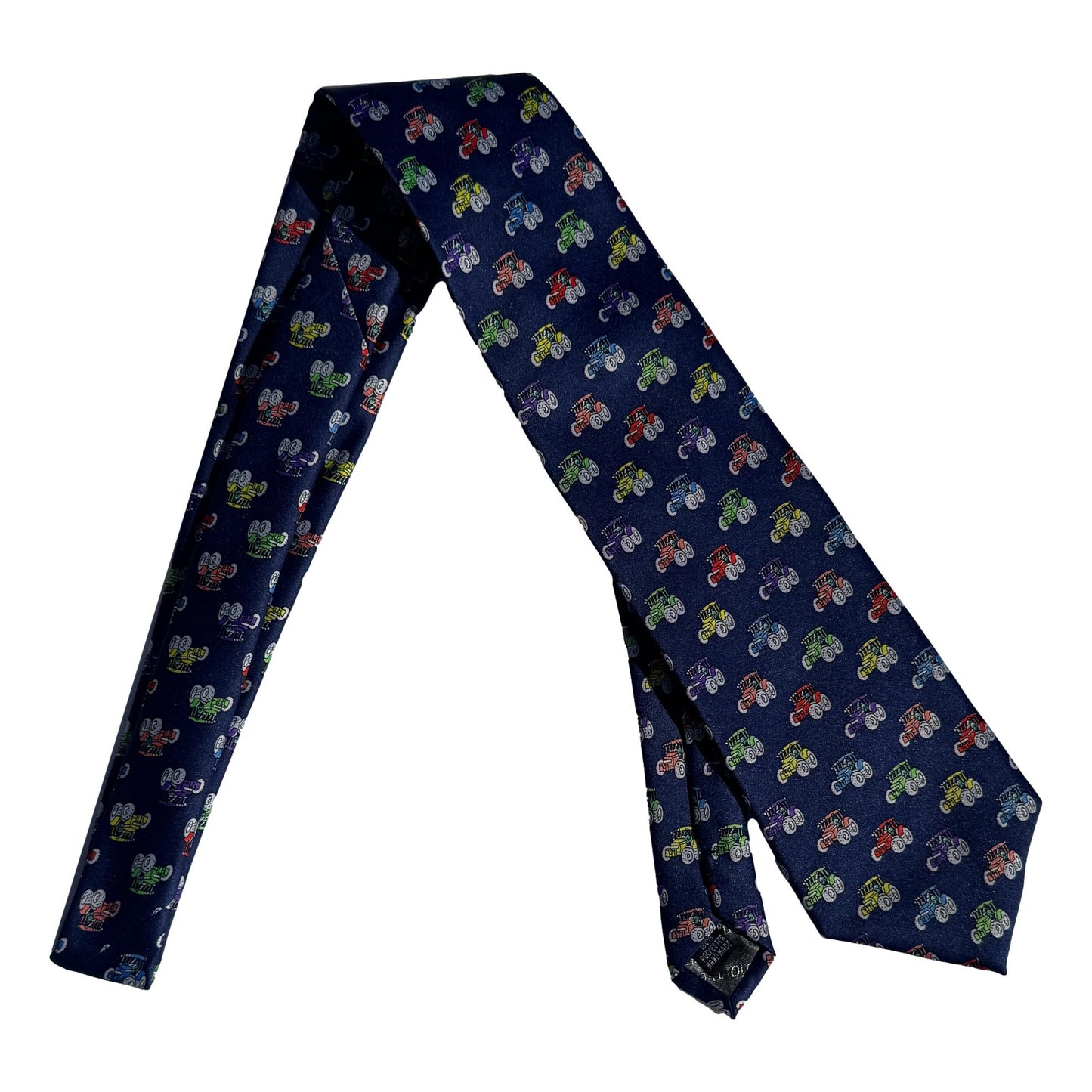 Farm Tractors repeating 100% Polyester Classic Tie