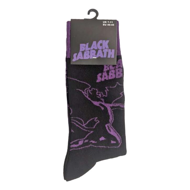 Black Sabbath Logo and Demon Black Unisex Adult Ankle Socks