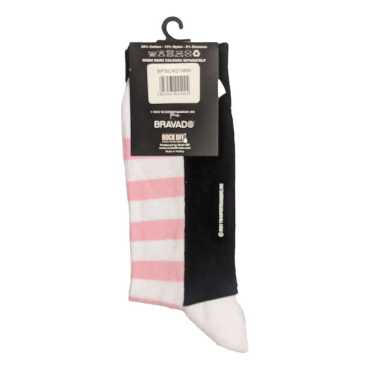 Blackpink Pink and White Stripes Unisex Adult Ankle Socks