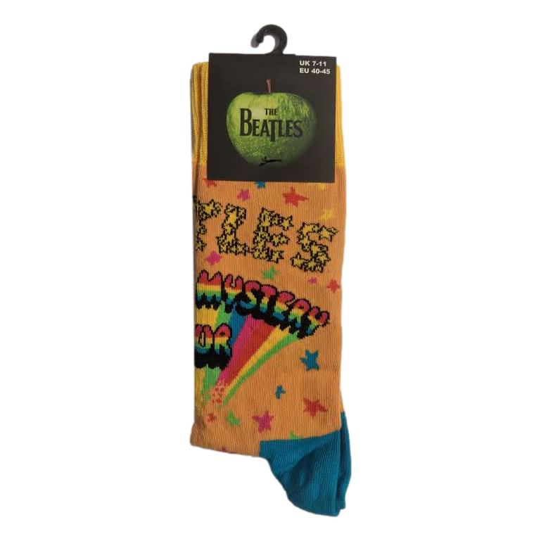 The Beatles Orange Magical Mystery Tour Rainbow Unisex Adult Ankle Socks