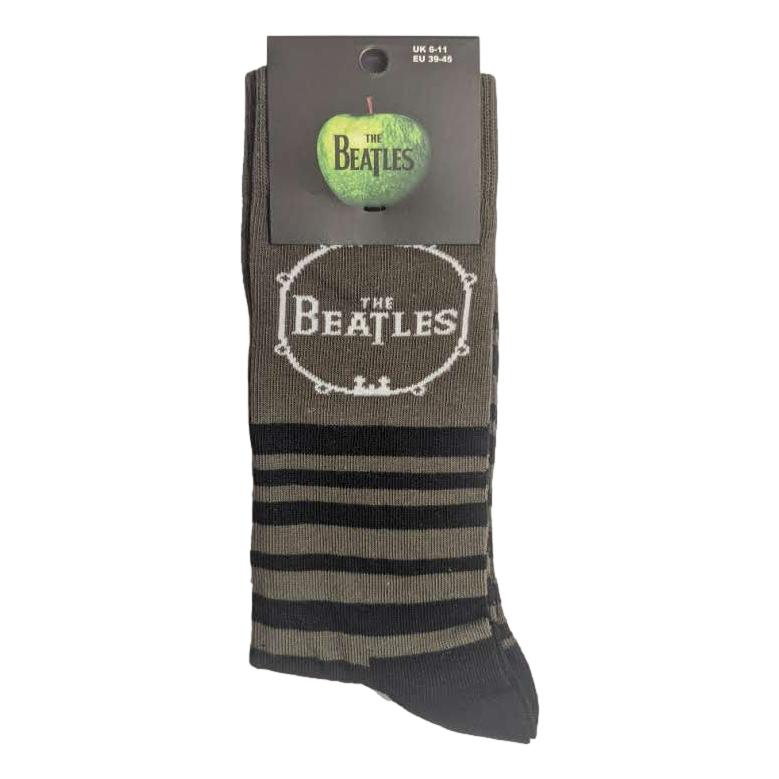 The Beatles Drum and Black Stripes Unisex Adult Ankle Socks