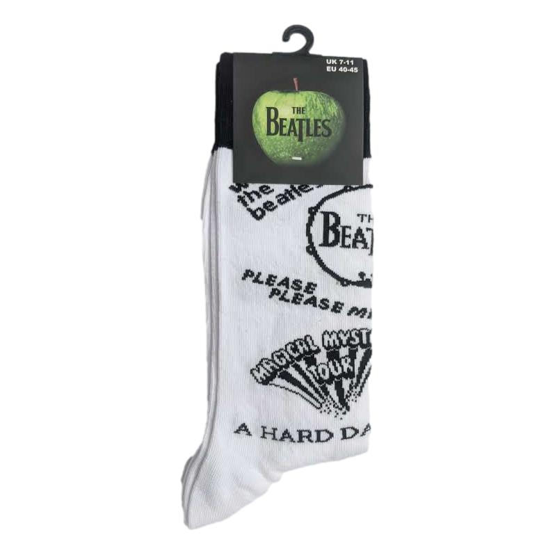 The Beatles Album Icons White Unisex Adult Ankle Socks