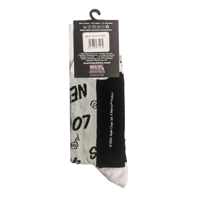 The Beatles Unisex Ankle Socks: AYNIL & Drum (Grey) (UK Size 4 - 7)