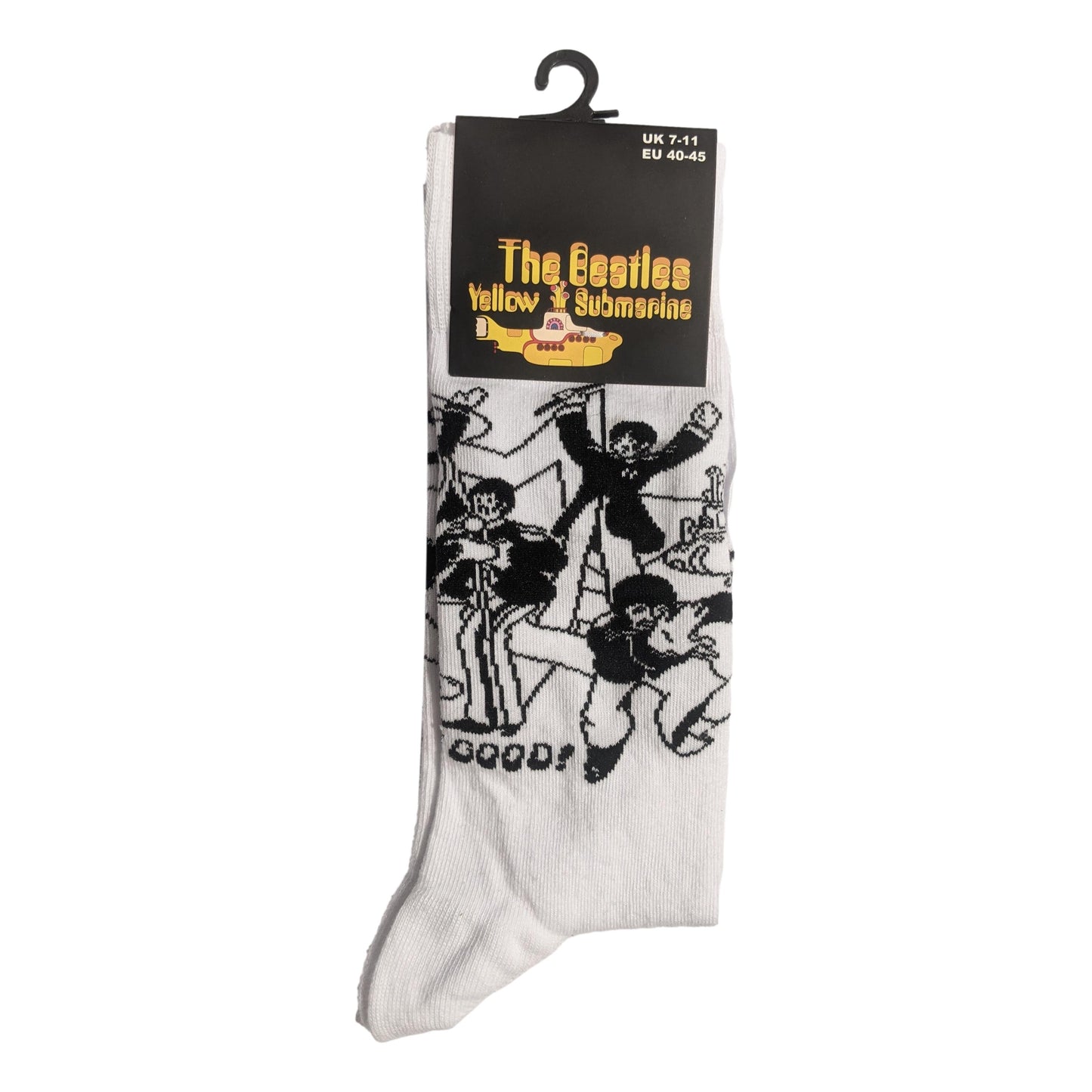 The Beatles Good v Evil Yellow Submarine White Unisex Adult Ankle Socks