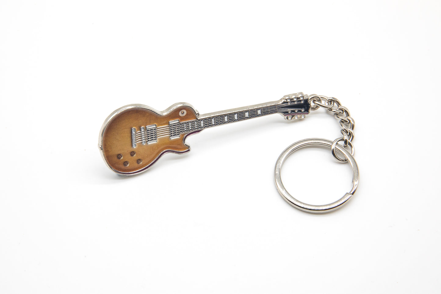 Slash (Guns 'n' Roses) Replica Les Paul Electric Guitar polished silver-plated keyring