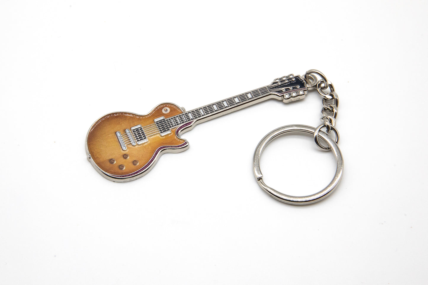 Slash (Guns 'n' Roses) Replica Les Paul Electric Guitar polished silver-plated keyring