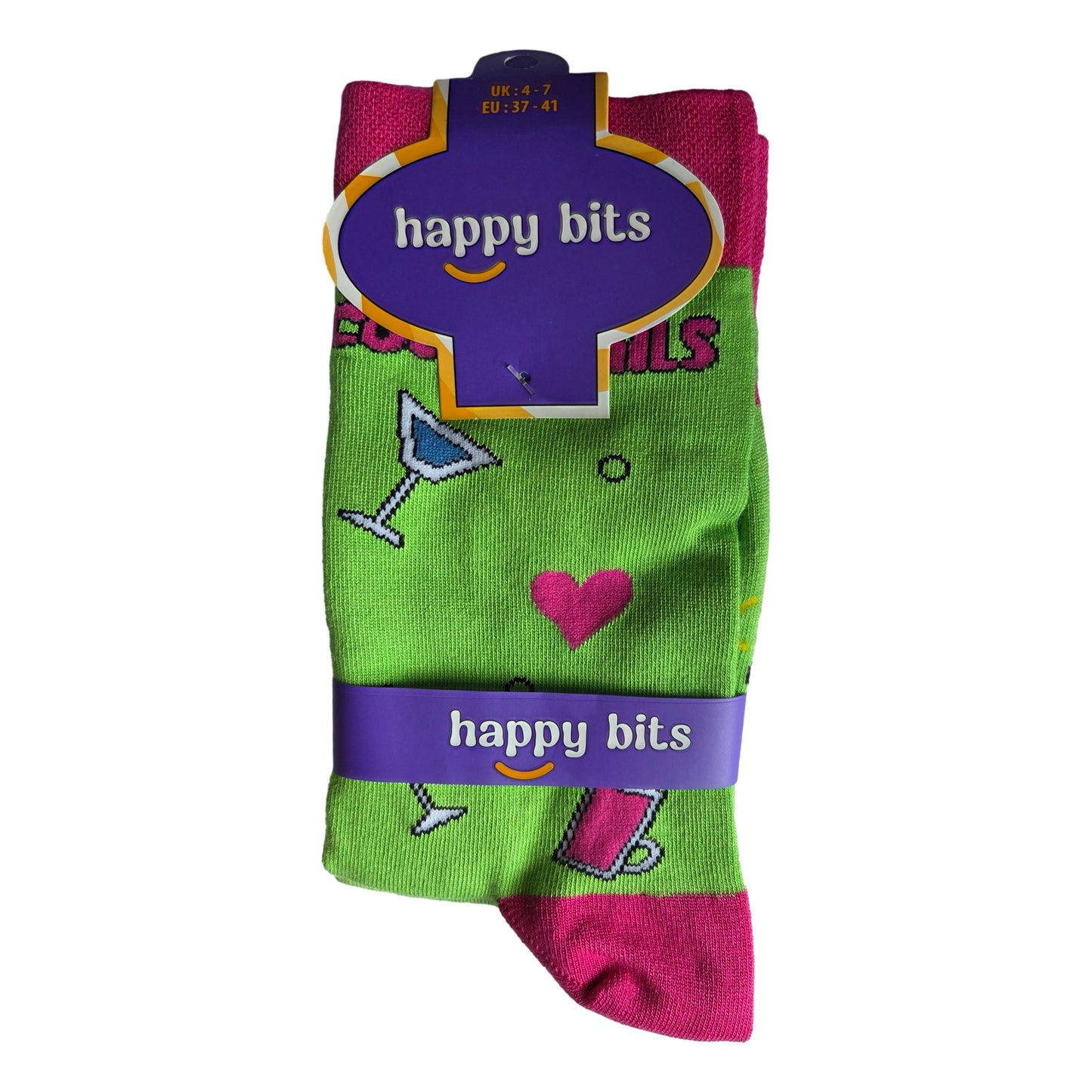 Cocktails Unisex Novelty Ankle Socks Adult UK Size 4-7