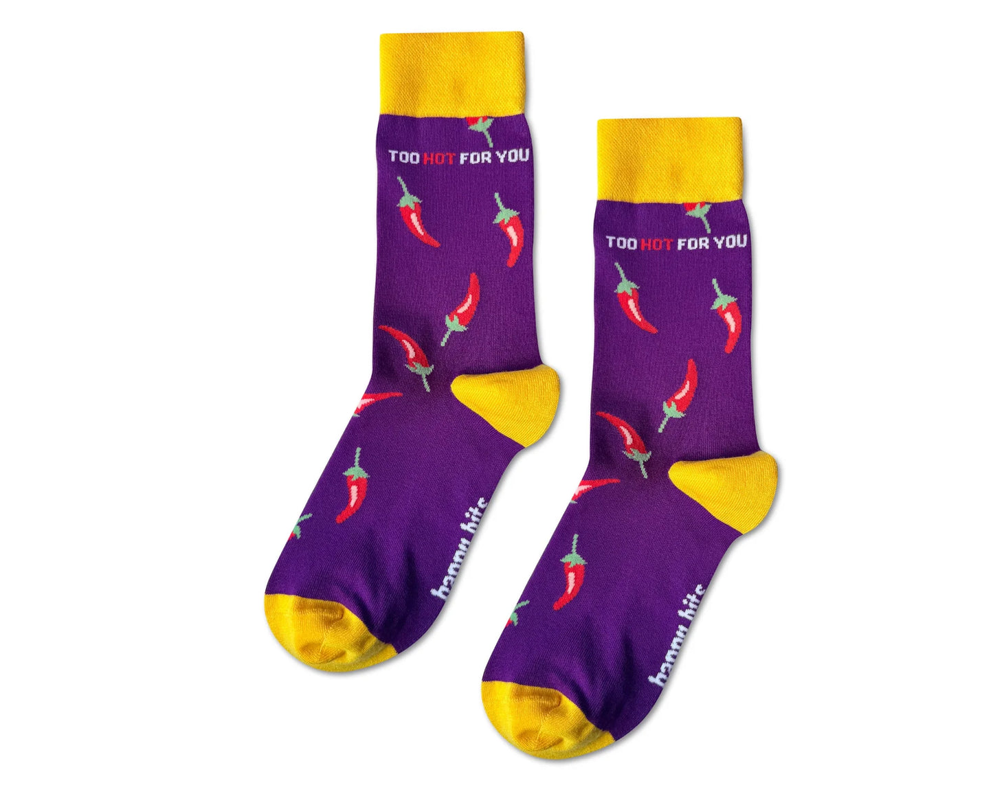 Too Hot For You Chilli Pepper Unisex Novelty Ankle Socks Adult UK Size 8-11.5