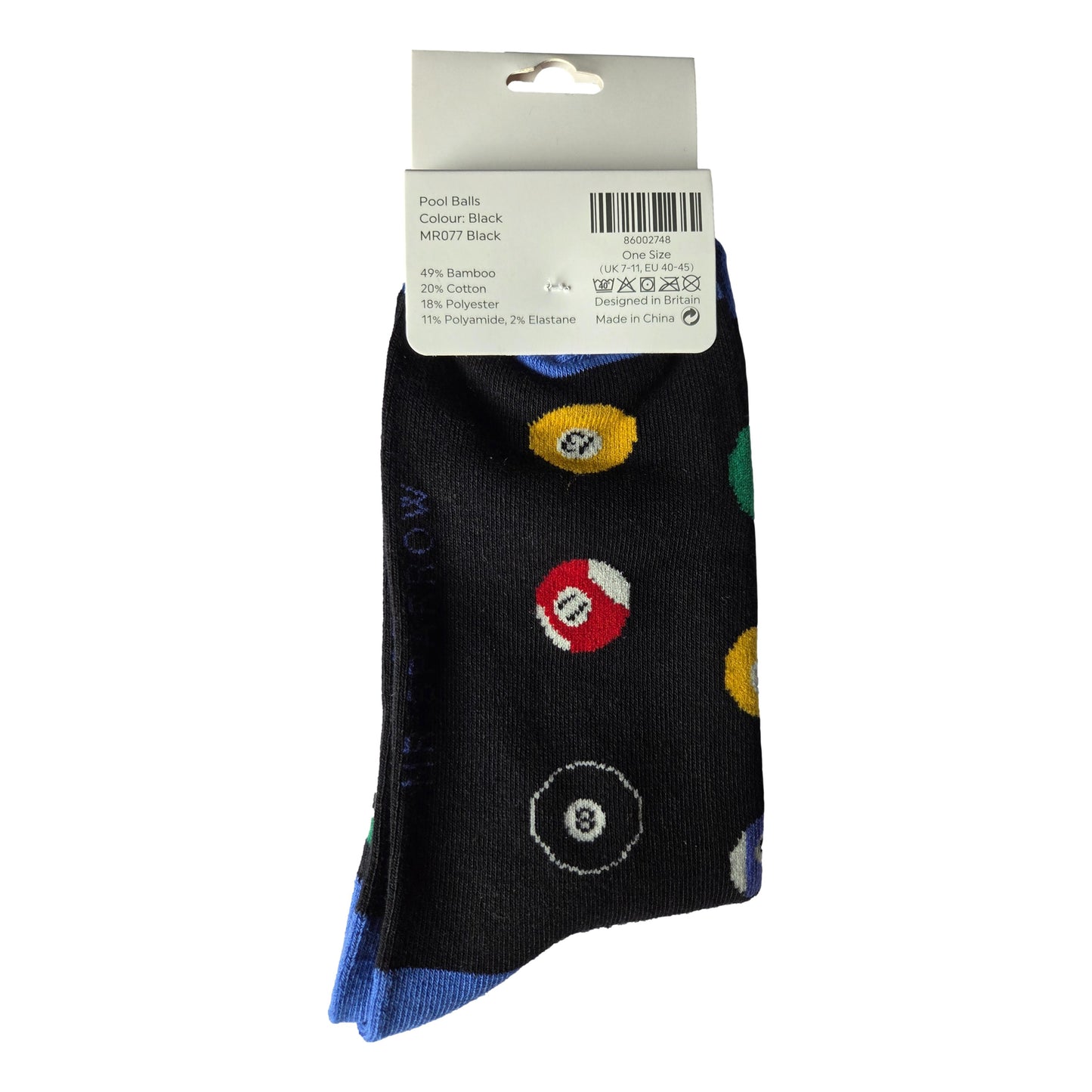 Pool Balls on Black Mens Novelty Ankle Socks Adult One Size