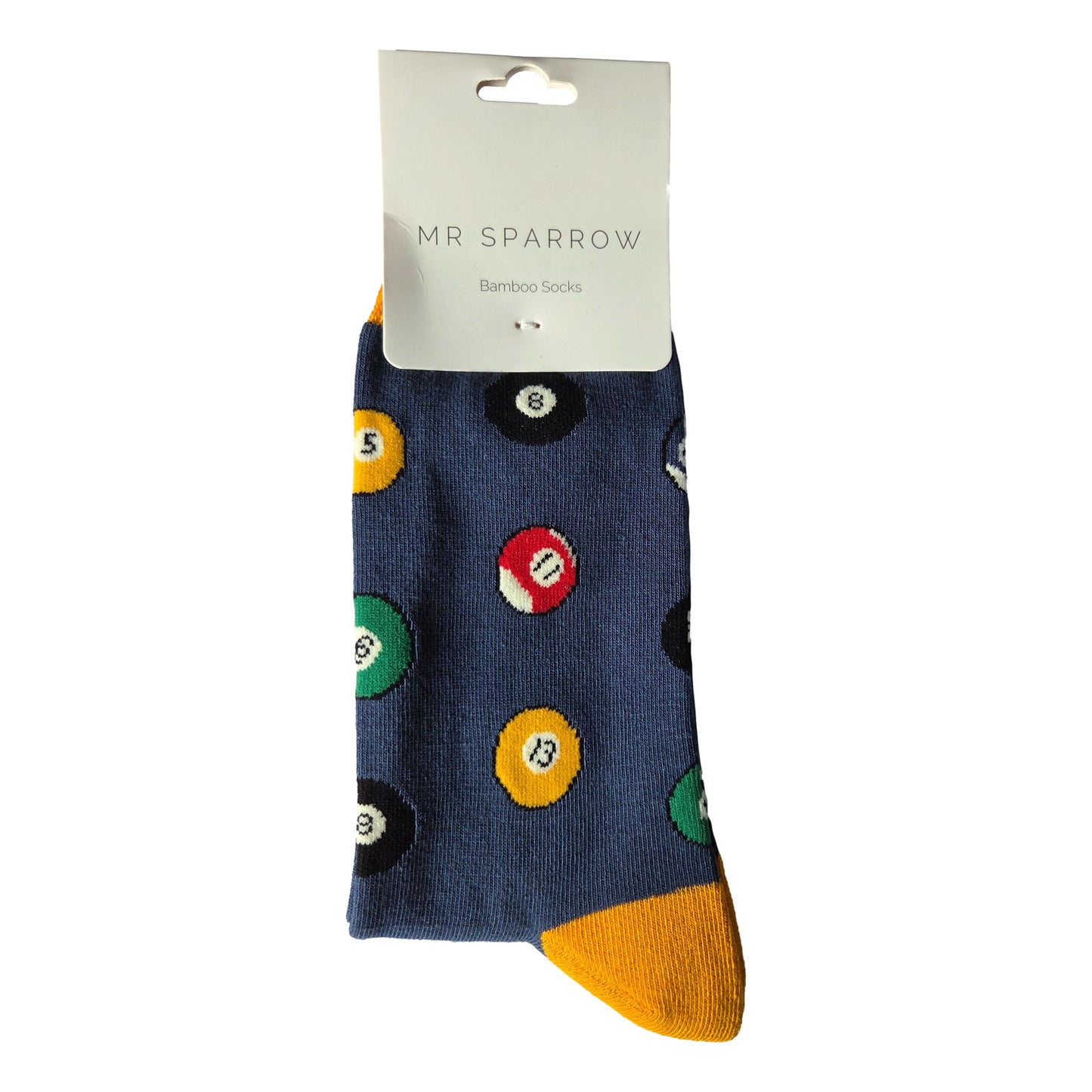 Pool Balls on Navy Mens Novelty Ankle Socks Adult One Size
