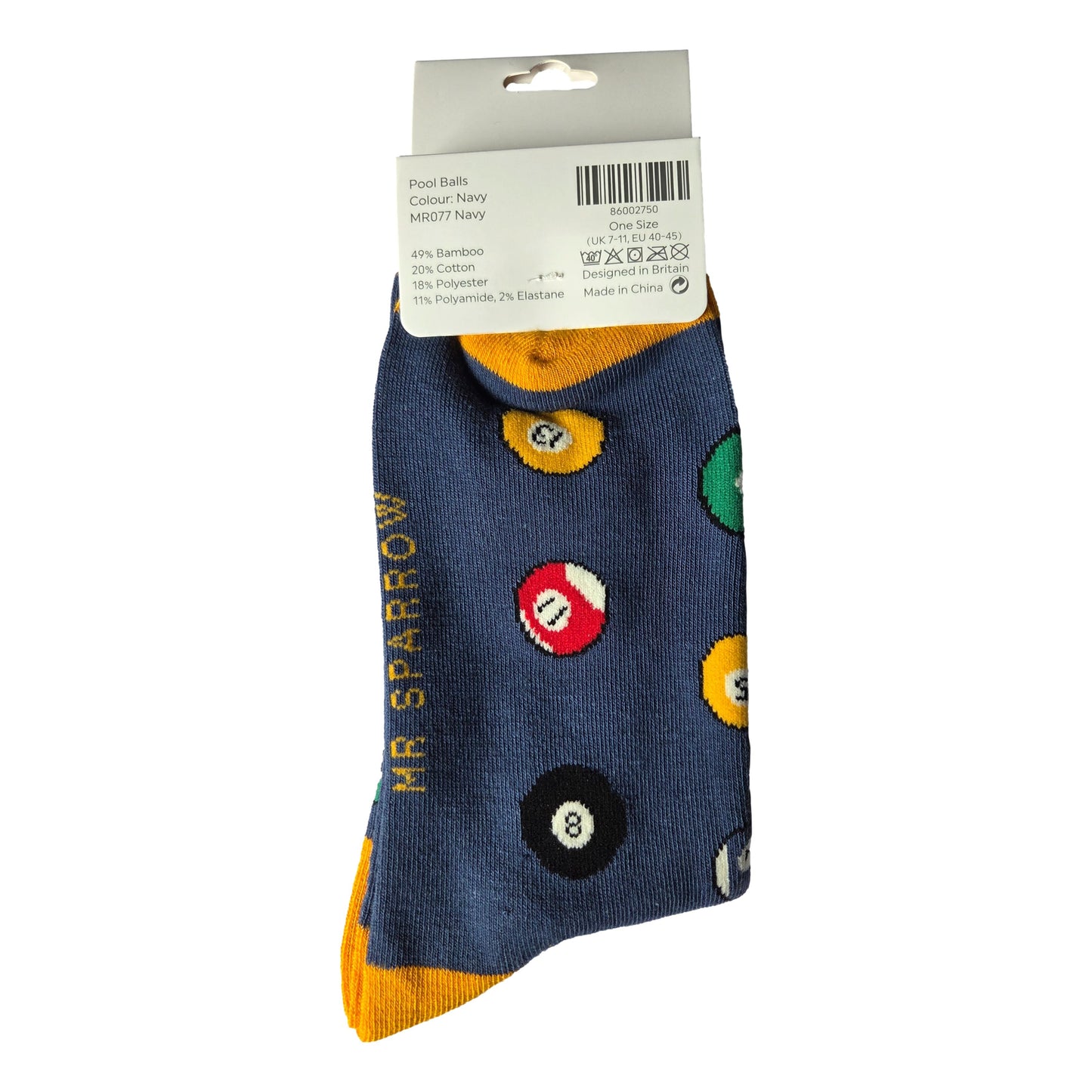 Pool Balls on Navy Mens Novelty Ankle Socks Adult One Size