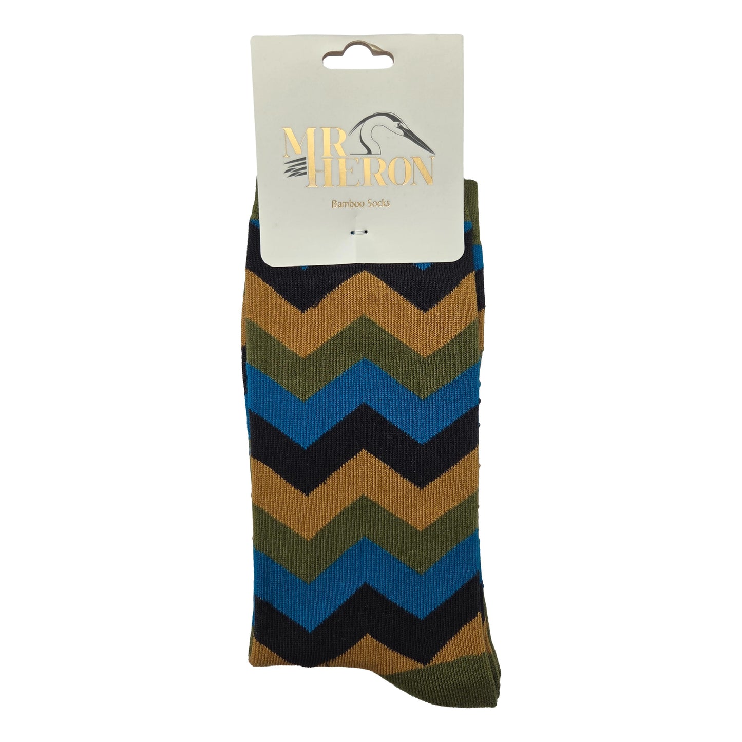 Zigzag Stripes Mens Novelty Ankle Socks Adult One Size