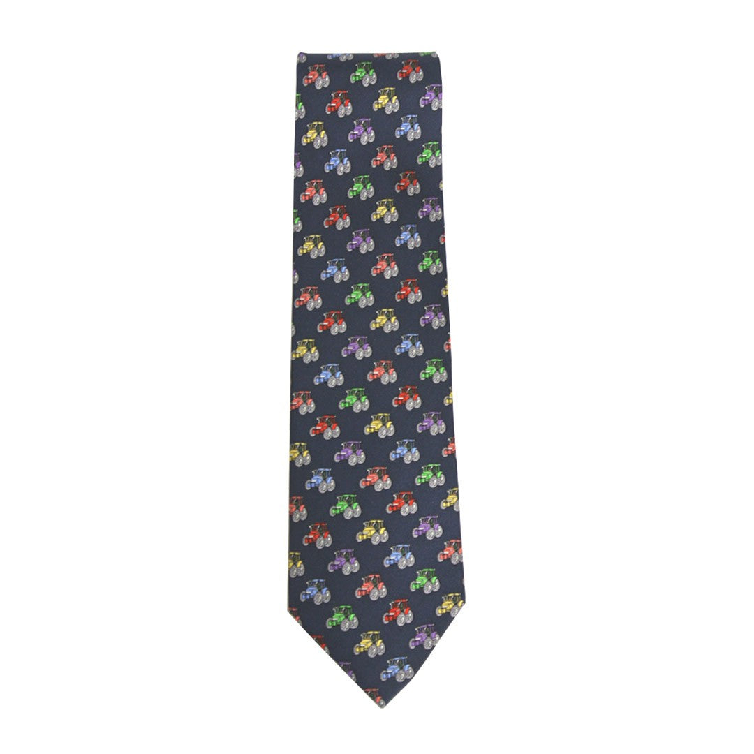 Farm Tractors repeating 100% Polyester Classic Tie
