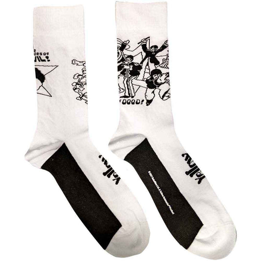 The Beatles Good v Evil Yellow Submarine White Unisex Adult Ankle Socks