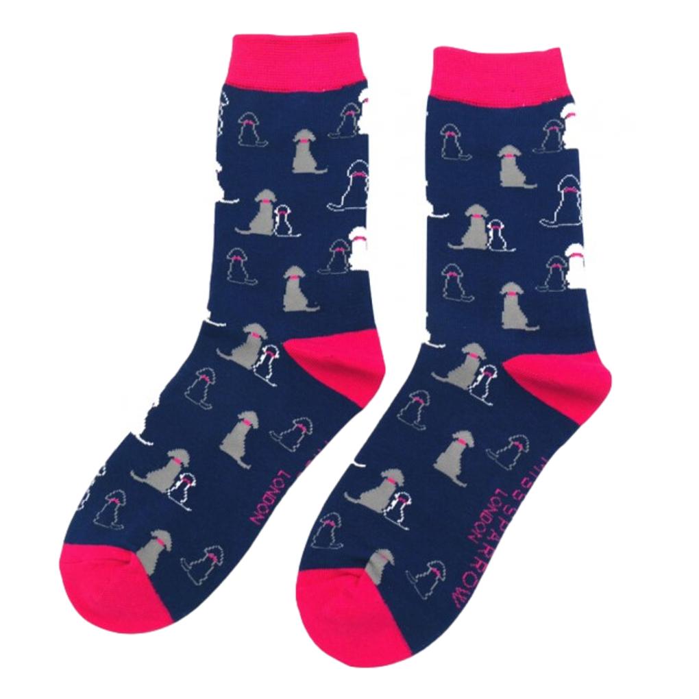 Retriever Navy Womens Novelty Ankle Socks Adult One Size image 0