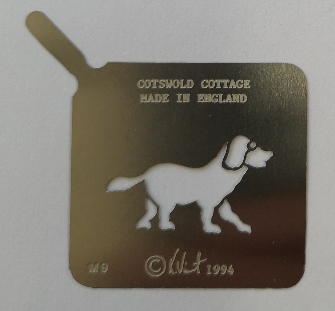Stainless steel M9  small dog  cake decorating / card making stencil image 0