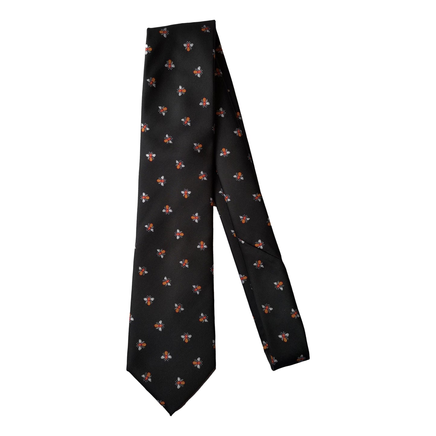 Honey Bees on black Sleeved 100% Micro Fibre Classic Tie image 0