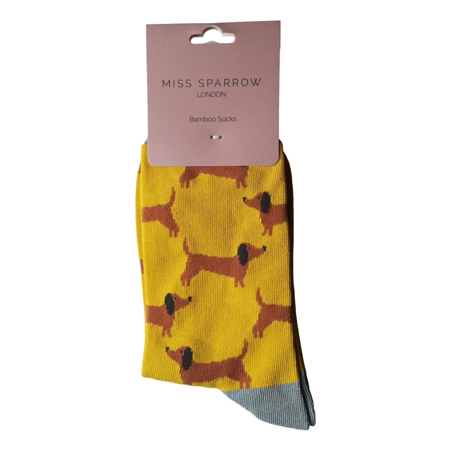 Dachshund Sausage Dog Yellow Womens Novelty Ankle Socks Adult One Size image 1