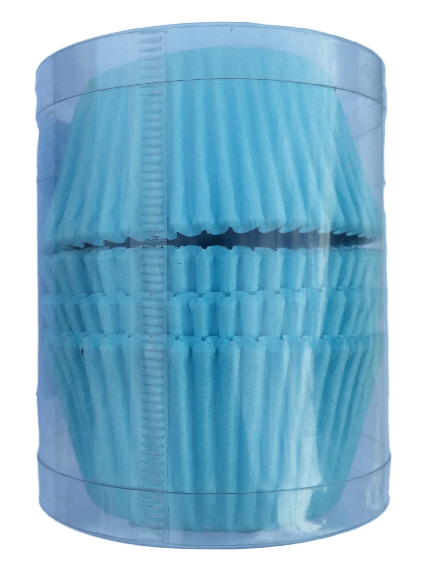100 Pastel Blue Glassine Bun Cases image 0