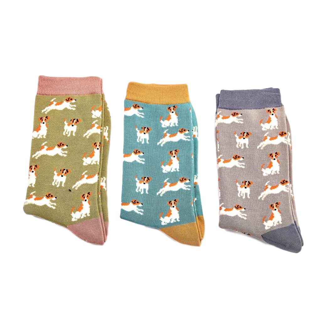 Jack Russell Dog Olive Womens Novelty Ankle Socks Adult One Size image 1