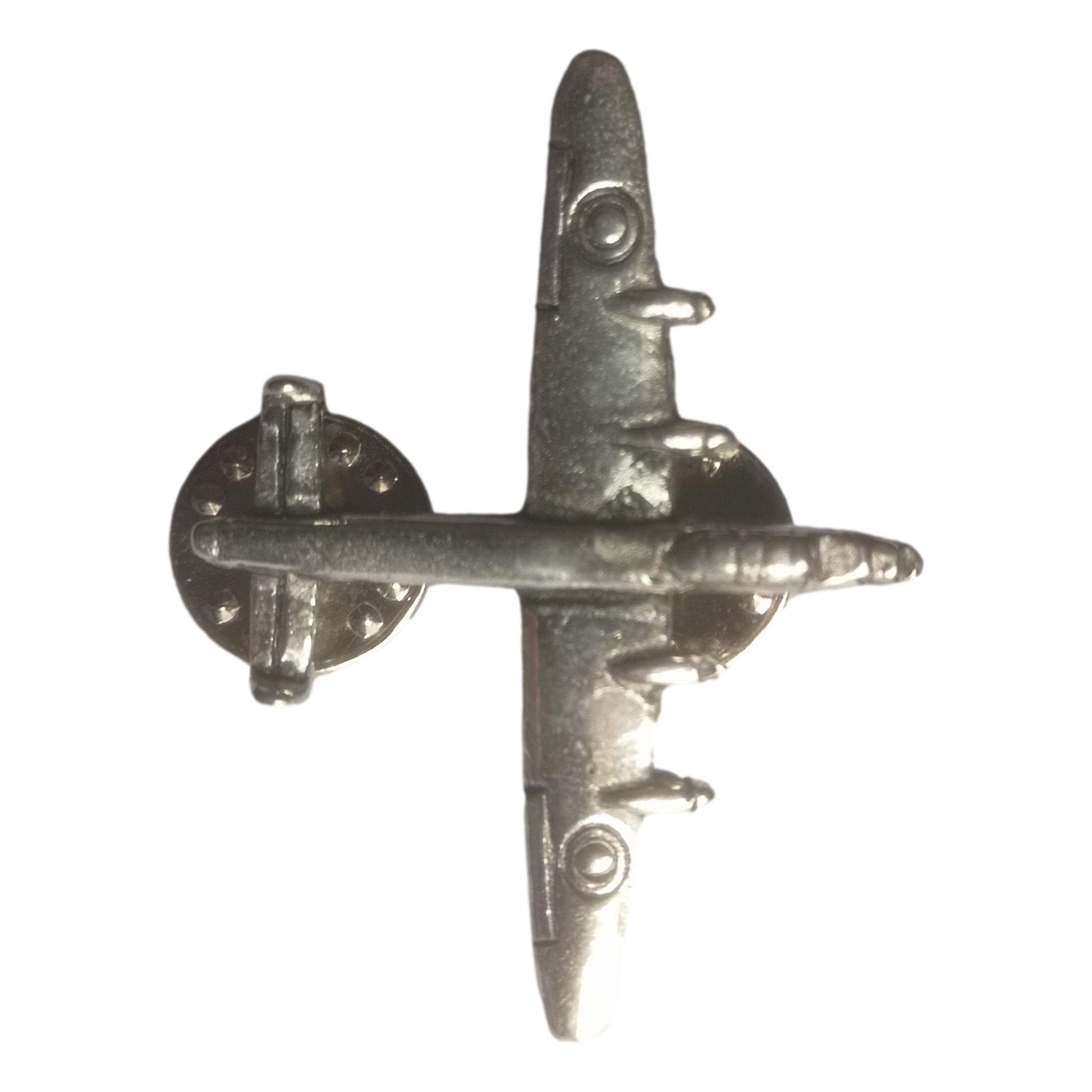 Lancaster Bomber polished pewter metal lapel pin badge image 1