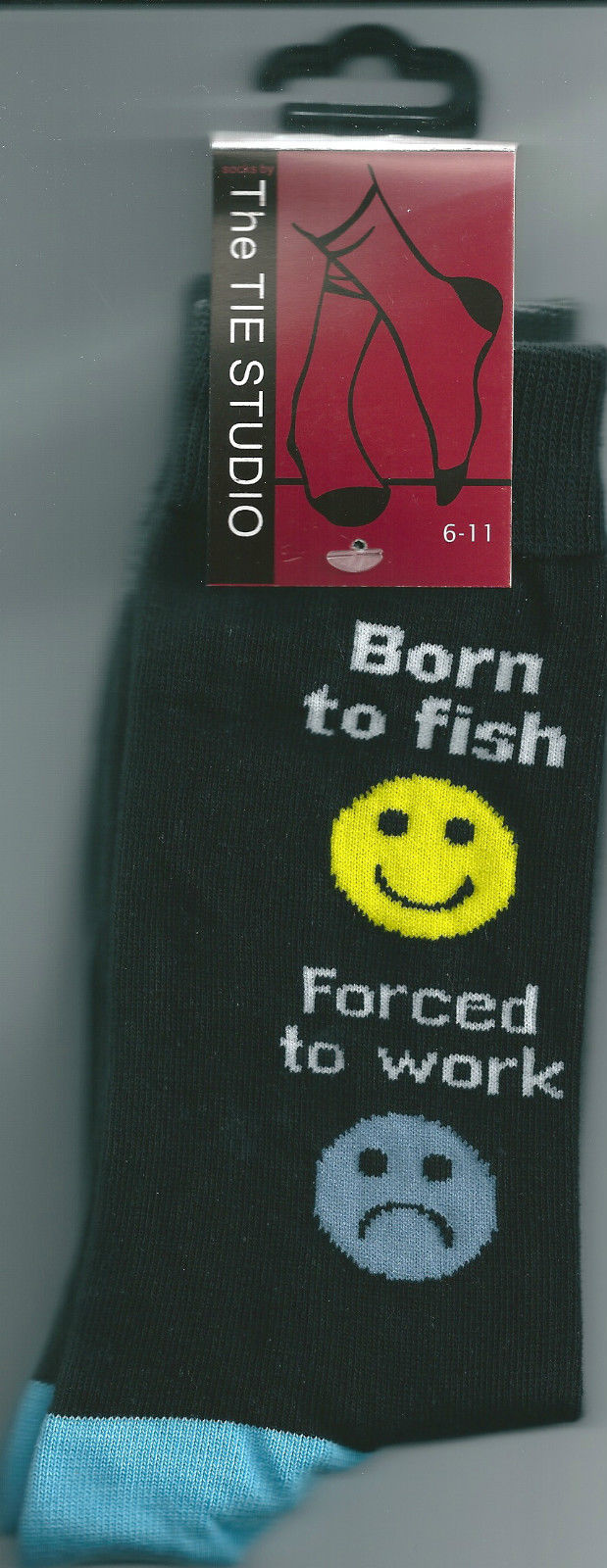 Born To Fish....Forced To Work Angling Unisex Novelty Ankle Socks Size 6-11 image 1