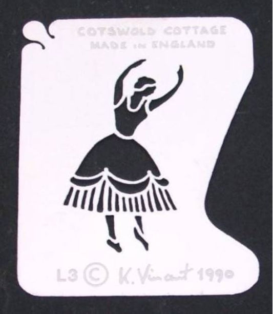 Stainless steel Dancer L3 cake decorating / card making stencil image 0