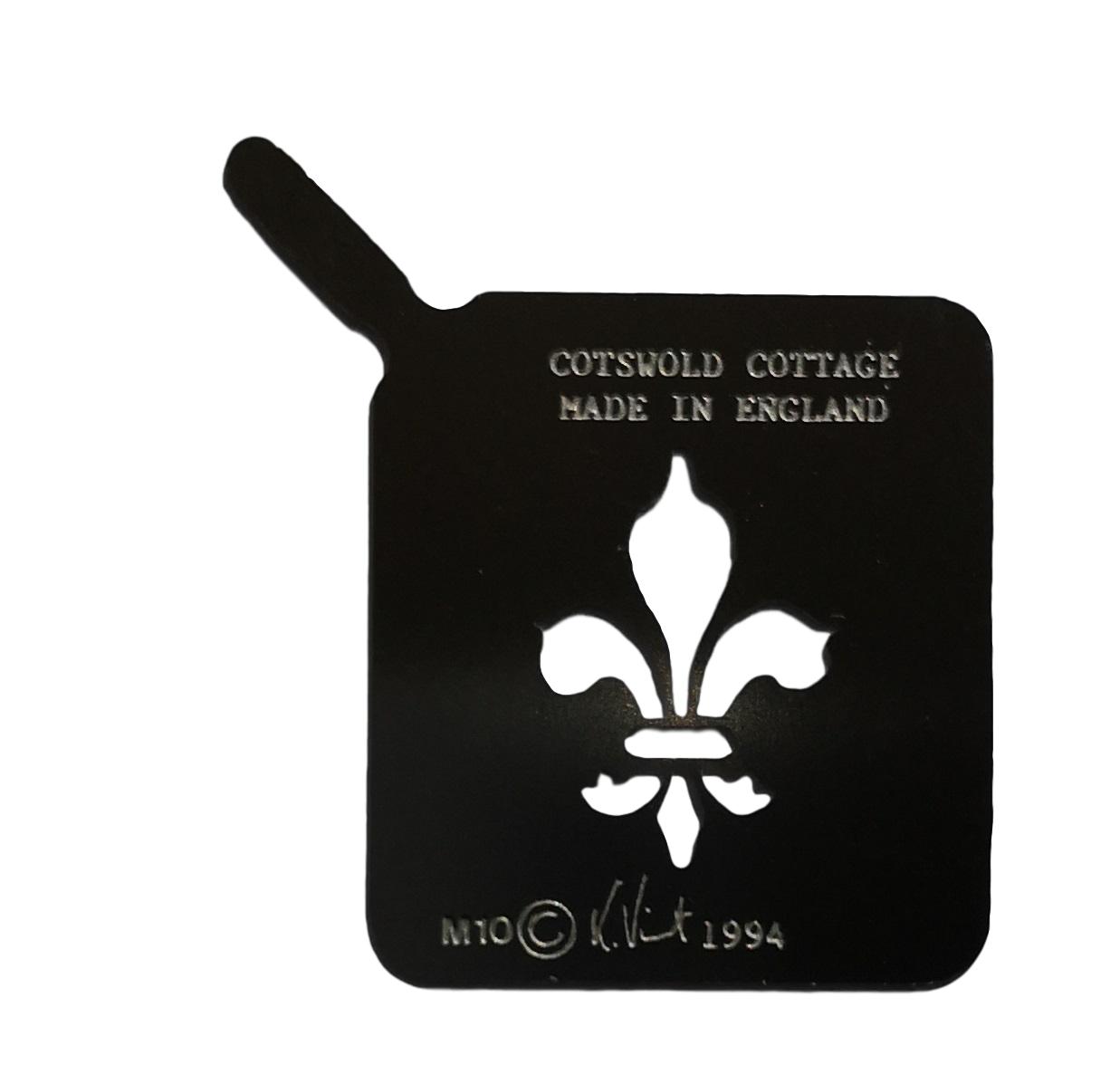 Stainless steel M10 small Fleur-de-Lis cake decorating / card making stencil image 0