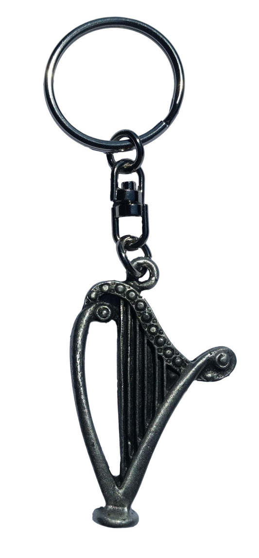 Welsh Harp pewter metal keyring image 0