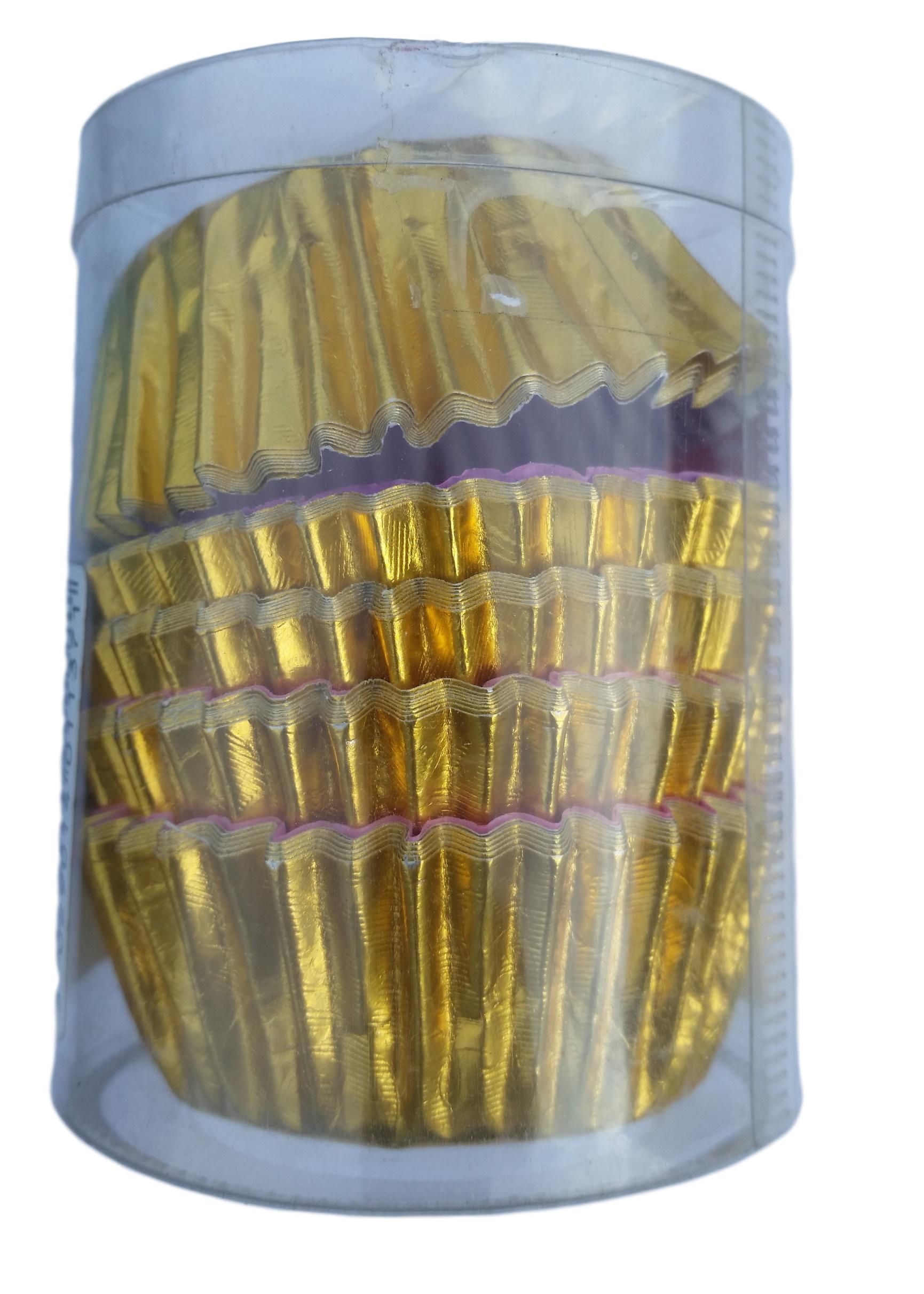 40 Gold Foil Bun Cases image 0