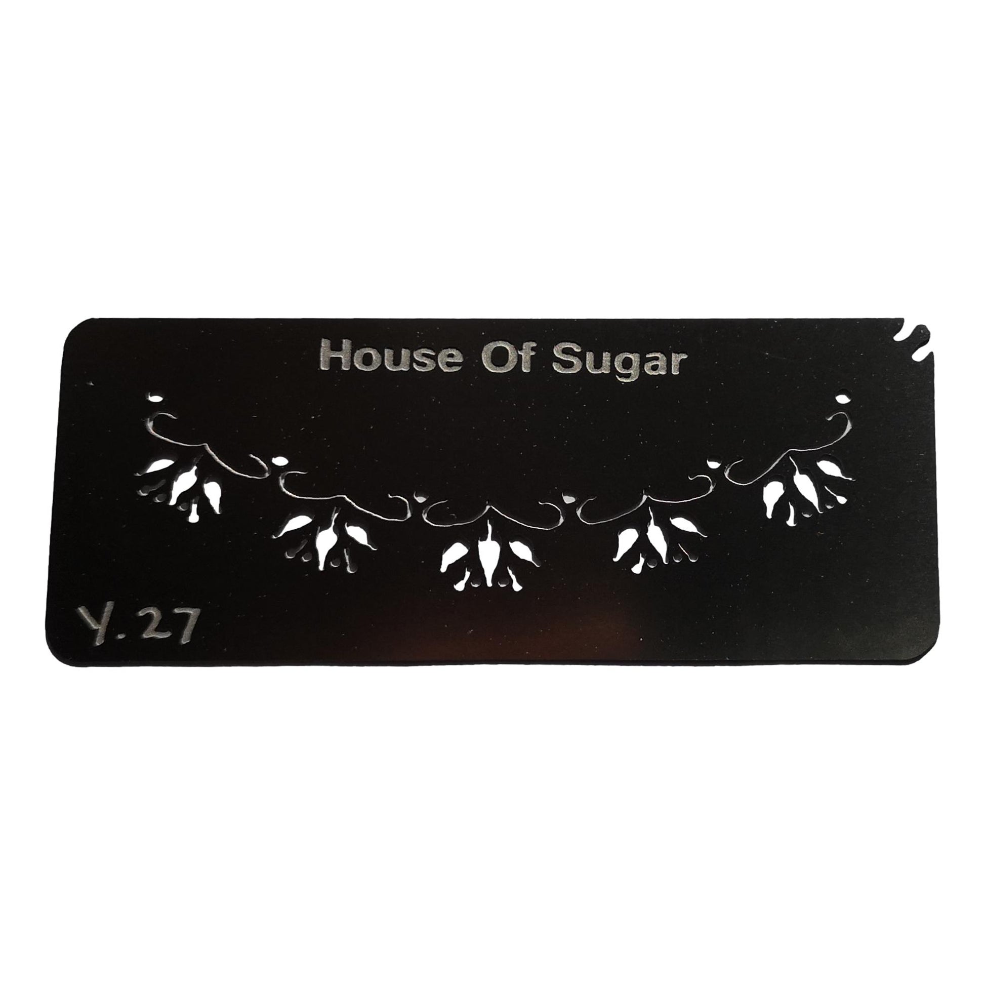 Stainless steel Y27 small Fuschias cake decorating / card making stencil image 0
