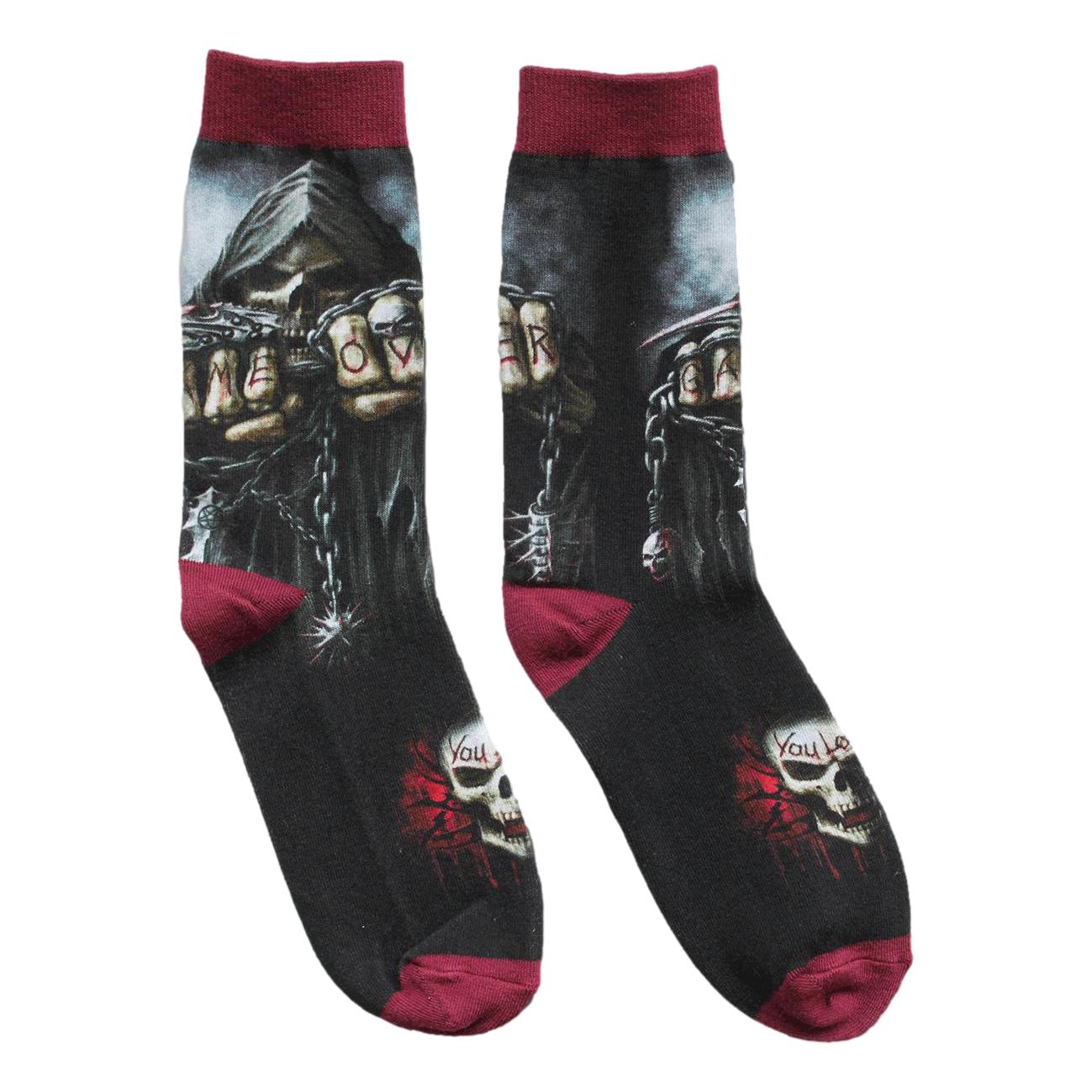 Game Over Unisex Novelty Ankle Socks Adult One Size 6-8 image 0
