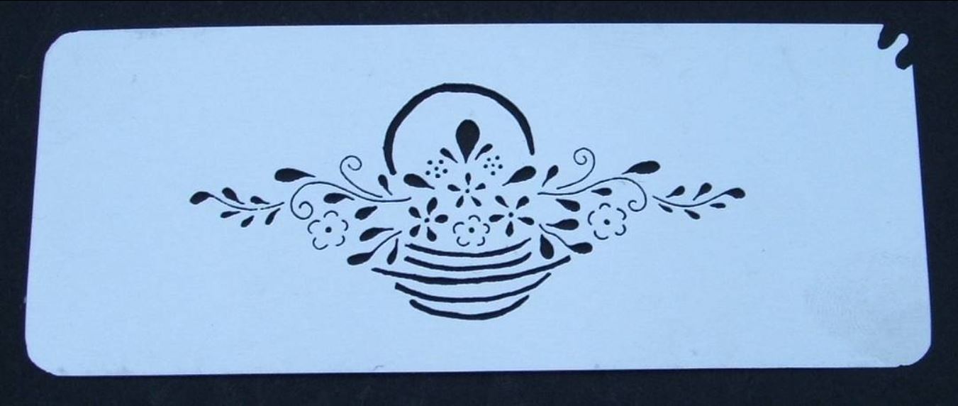 Stainless steel Y20 medium basket of flowers cake decorating / card making stencil image 0