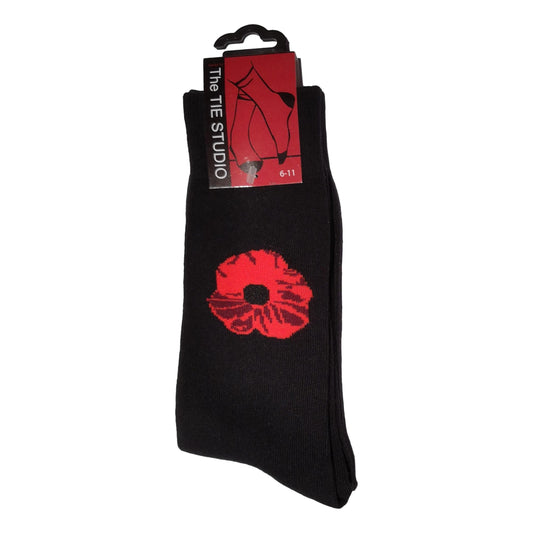 Red Poppy Rememberance Unisex Novelty Ankle Socks Adult Size 6-11 image 0