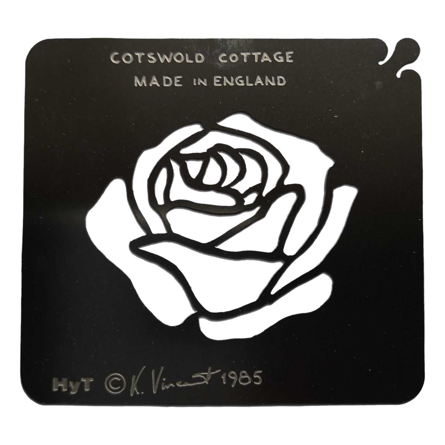 Stainless steel HyT Rosebud cake decorating / card making stencil image 0