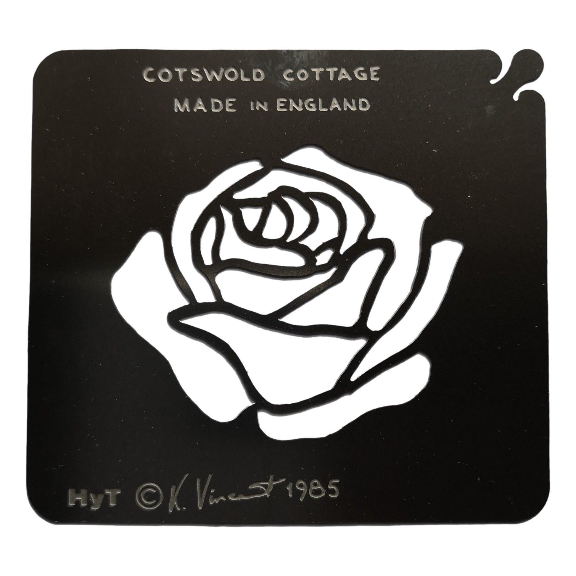 Stainless steel HyT Rosebud cake decorating / card making stencil image 0