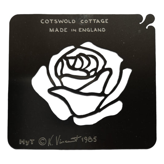 Stainless steel HyT Rosebud cake decorating / card making stencil image 0