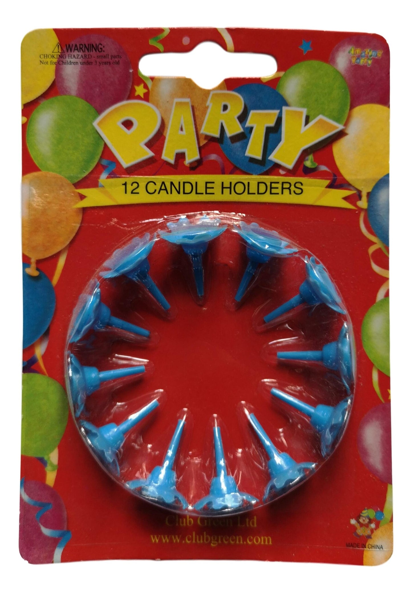 12 Blue Party Candle Holders image 2